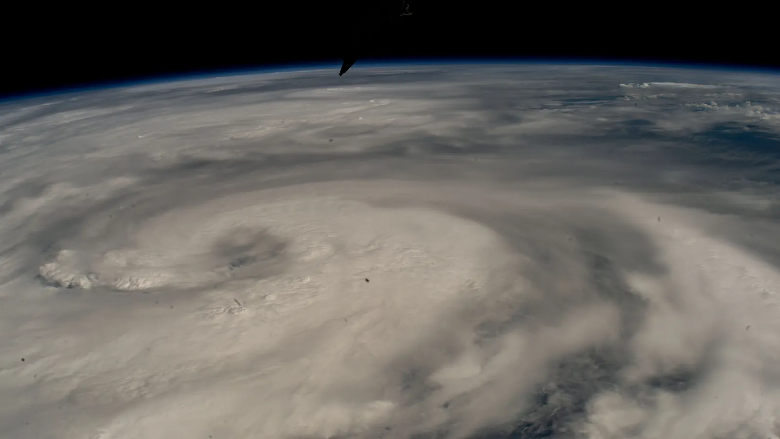 Hurricane Helene's broad spiral of cloud over the Gulf of Mexico, photographed from the International Space Station on September 25, 2024